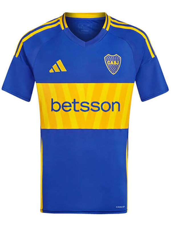 Boca Juniors maillot de football authentique à domicile de pour hommes premier kit de football de sport haut 2024-2025