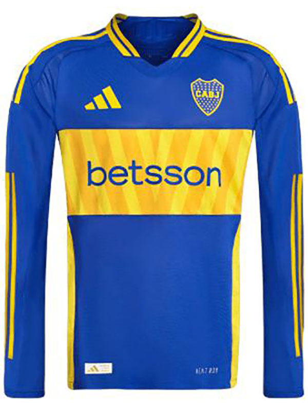 Boca juniors maillot de football à manches longues pour hommes, uniforme de football, premier maillot de sport, 2024-2025