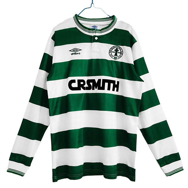 Celtic maillot rétro à manches longues pour la maison uniforme de football premier maillot de football de sport pour hommes 1987-1988