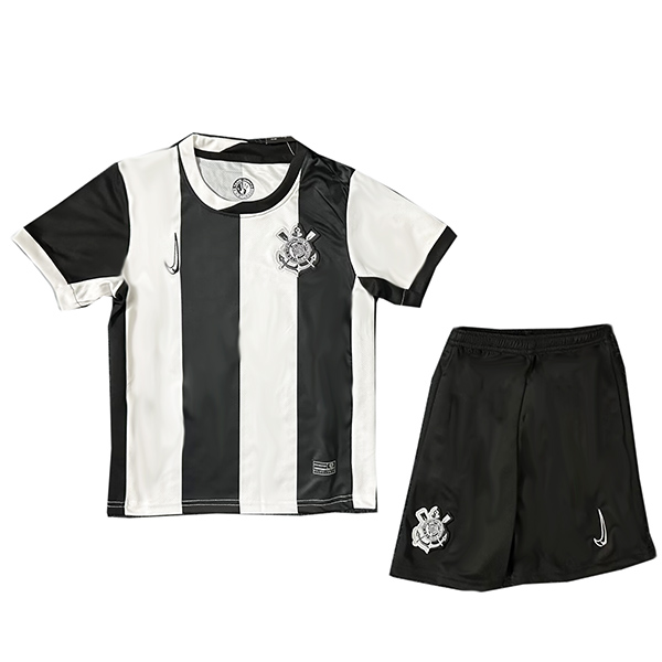 Corinthians troisième maillot de football pour enfants kit enfants 3ème mini maillot de football uniformes pour jeunes 2024-2025