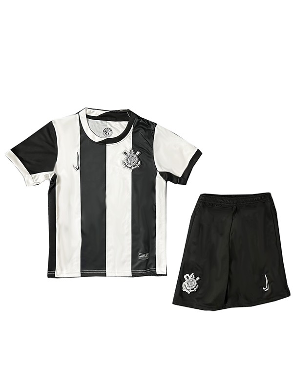 Corinthians troisième maillot de football pour enfants kit enfants 3ème mini maillot de football uniformes pour jeunes 2024-2025