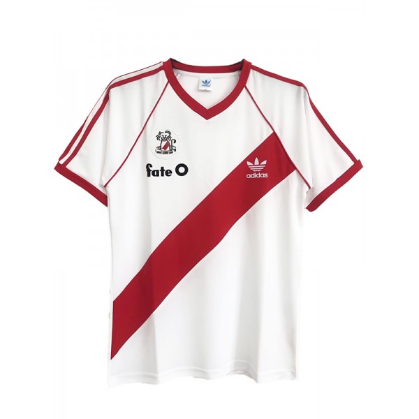 River Plate domicile maillot rétro uniforme de football premier vêtement de sport pour hommes kit de football chemise haute 1986-1987