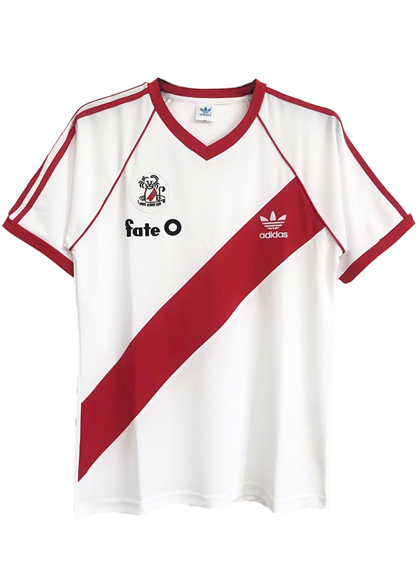 River Plate domicile maillot rétro uniforme de football premier vêtement de sport pour hommes kit de football chemise haute 1986-1987