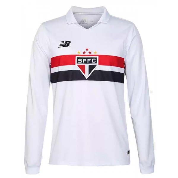 São Paulo maillot à manches longues pour adulte uniforme de football pour hommes premier kit de football de sport haut chemise 2024-2025