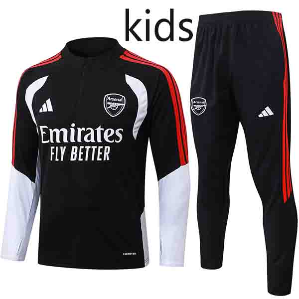 Arsenal kids tracksuit children black training kit 2026-2027