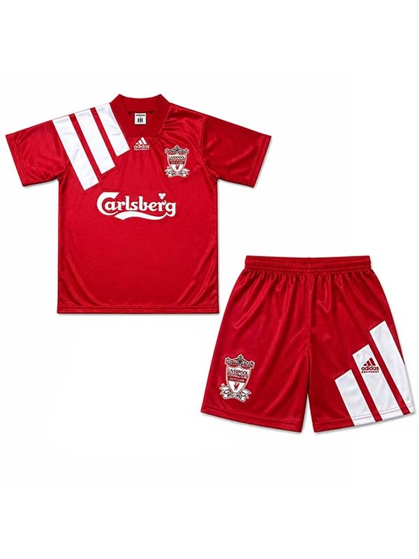 Liverpool home kids kit children retro jersey 1992-1993