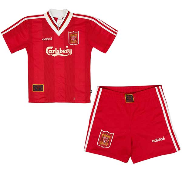 Liverpool home kids kit children retro jersey 1995-1996