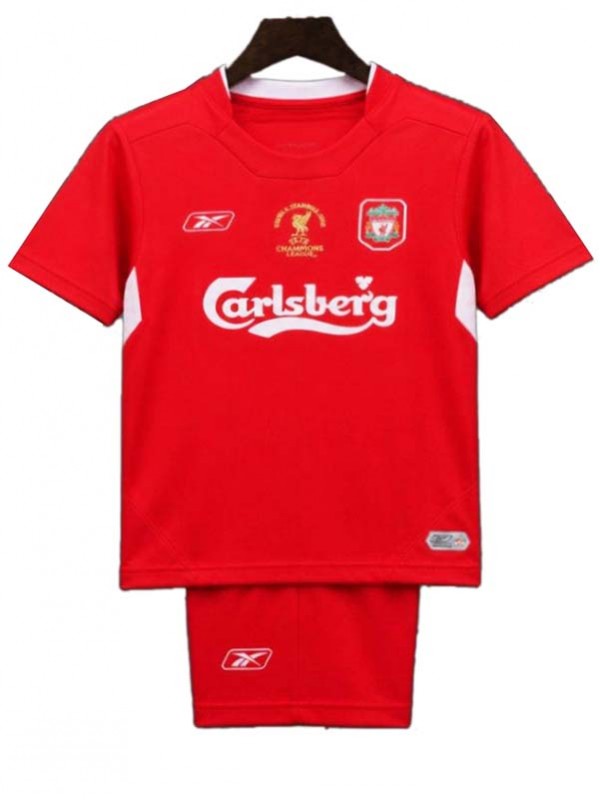 Liverpool home kids kit children retro jersey 2004-2005