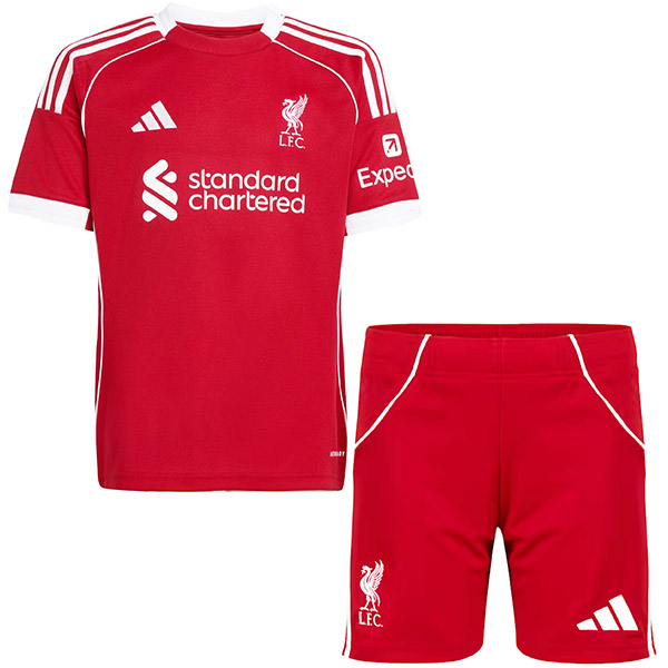 Liverpool home kids kit childrens jersey 2025-2026