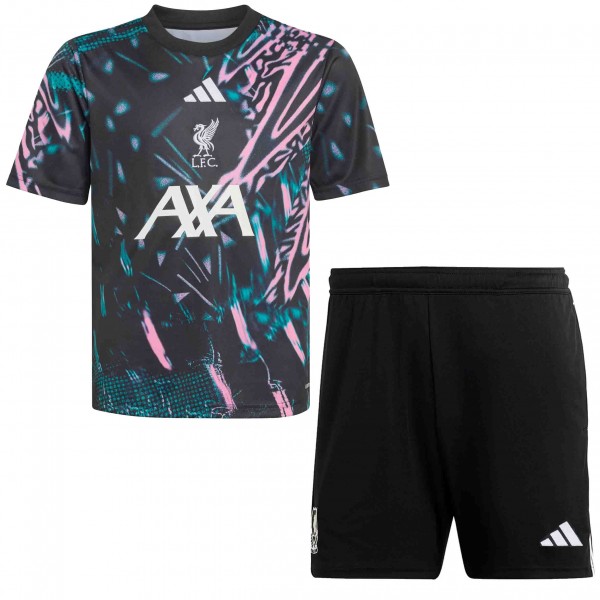 Liverpool pre match kids kit childrens black jersey 2025-2026