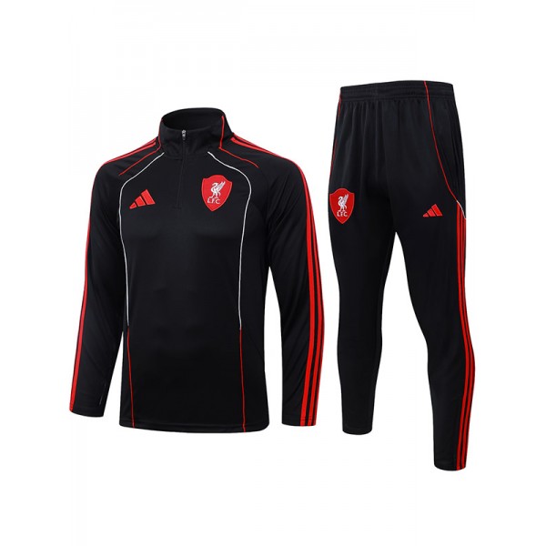 Liverpool tracksuit mens black red training kit 2025-2026