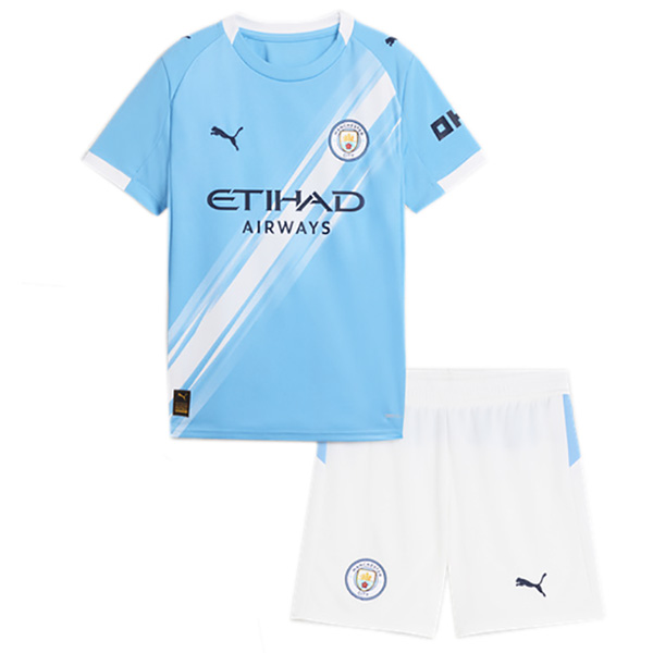 Manchester city home kids kit childrens jersey 2025-2026