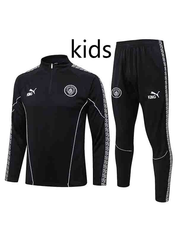 Manchester city kids tracksuit children gray training kit 2025-2026