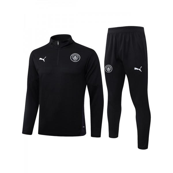 Manchester city tracksuit mens all black training kit 2025-2026