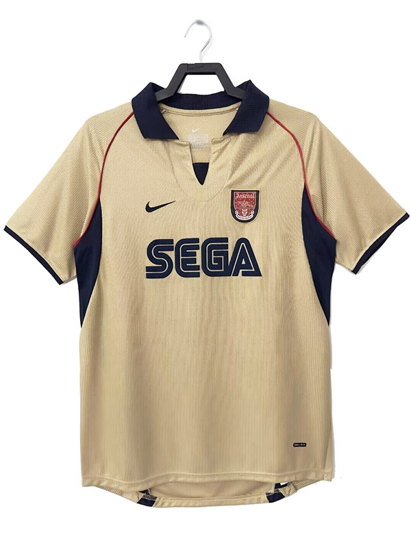 Arsenal maillot rétro extérieur deuxième uniforme de football kit de football pour hommes chemise haute 2001-2002 