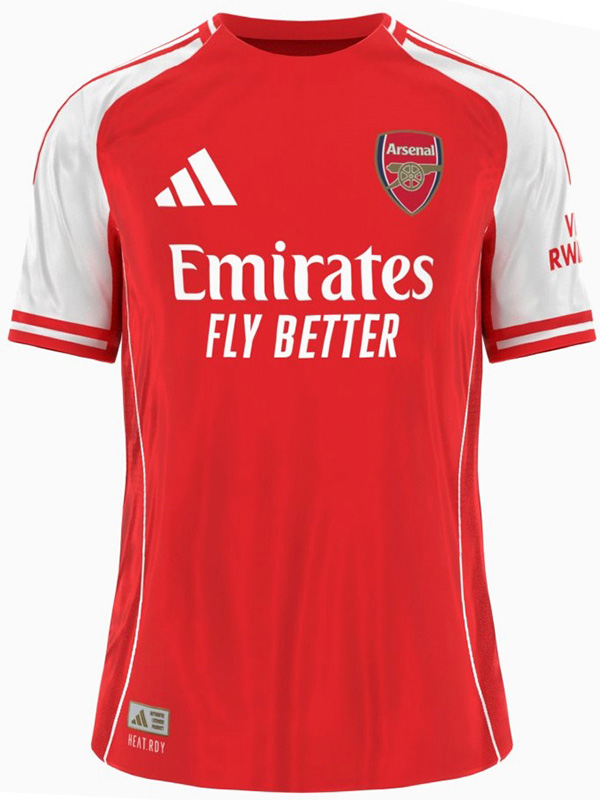 Arsenal maillot domicile uniforme de football adulte premier kit de football de sport pour hommes haut chemise 2025-2026