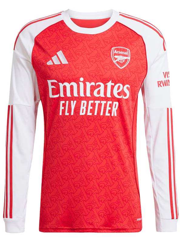 Arsenal domicile maillot à manches longues uniforme de football premier vêtement de sport pour hommes kit de football chemise haute 2025-2026