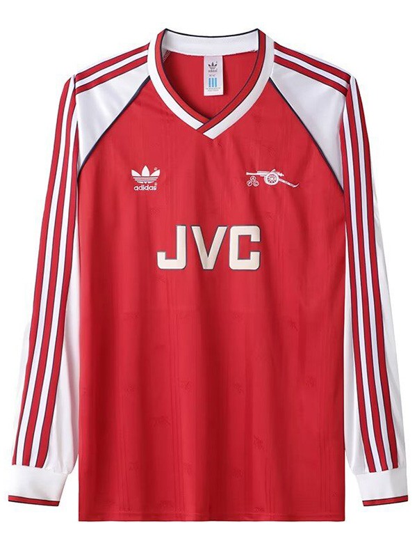 Arsenal domicile rétro maillot à manches longues uniforme de football premier maillot de football pour hommes 1988-1989