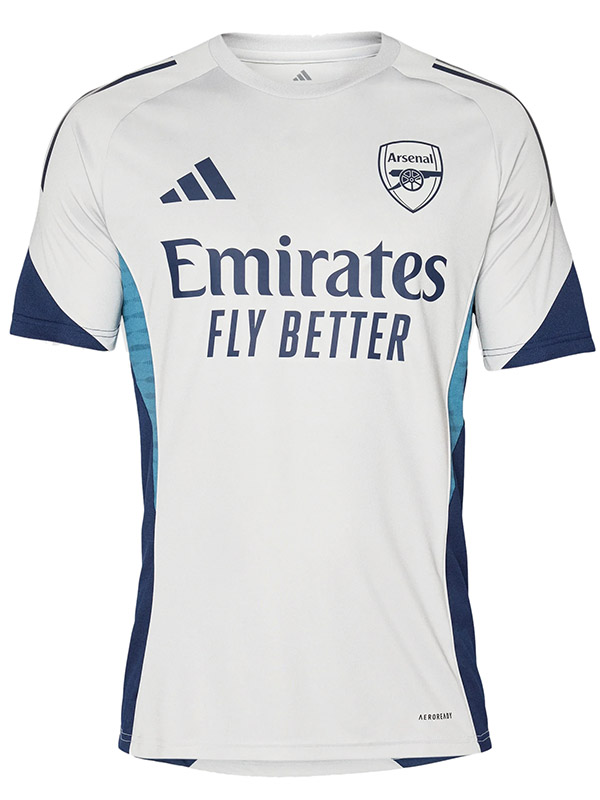 Arsenal maillot de football blanc pour homme version joueur entraînement d'avant-match tenue de sport 2025-2026
