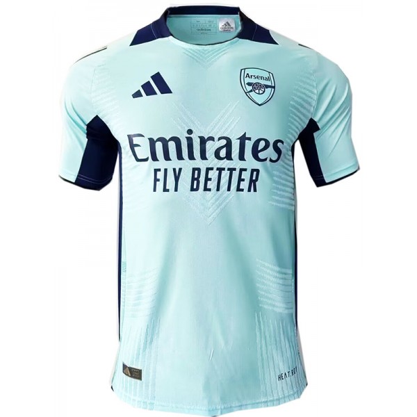 Arsenal maillot d'entraînement d'avant-match version joueur uniforme de football kit de football bleu clair pour hommes hauts chemise de sport 2025-2026