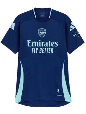 Arsenal maillot d'entraînement d'avant-match uniforme de football kit de football bleu pour hommes hauts chemise de sport 2024-2025