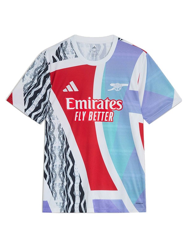 Arsenal maillot d'entraînement d'avant-match uniforme de football spécial kit de football bleu rouge pour hommes hauts chemise de sport 2024-2025