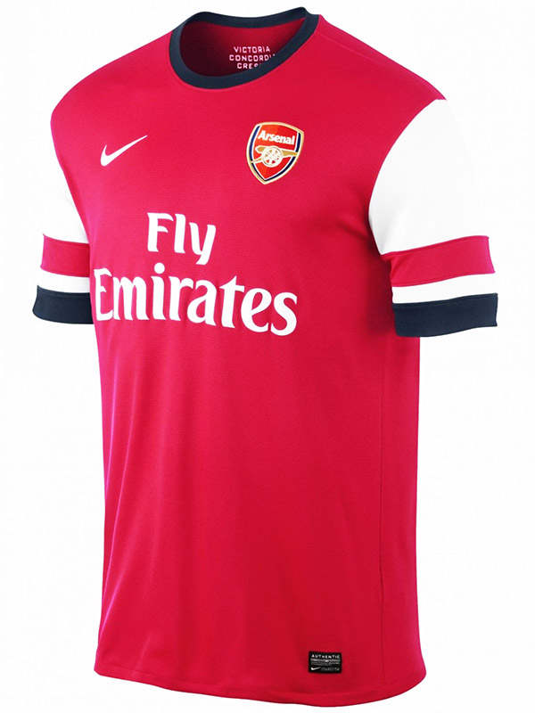 Arsenal maillot rétro domicile uniforme de football vintage pour hommes premier kit de football de sport haut chemise 2012-2013