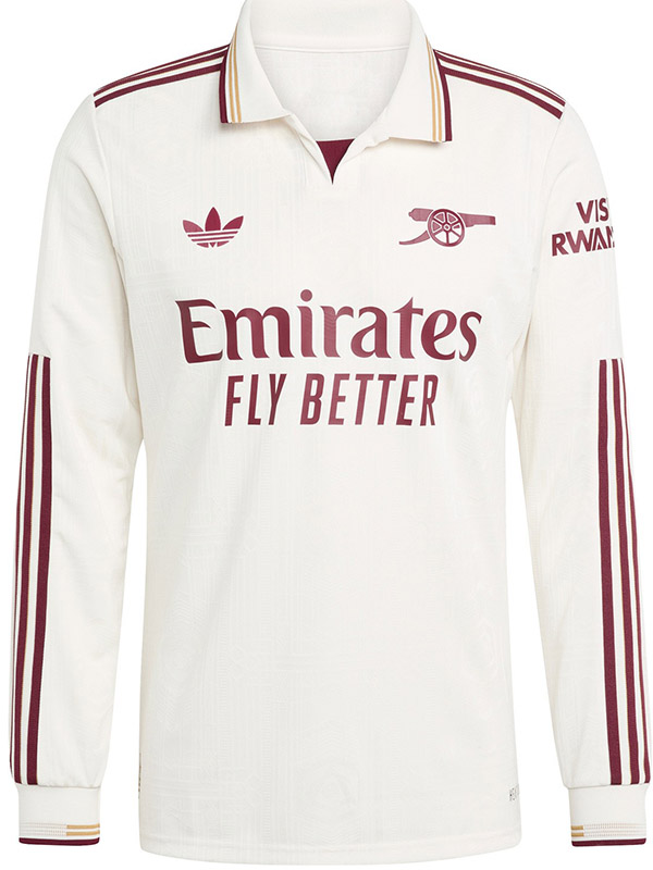 Arsenal troisième maillot à manches longues uniforme de football hommes 3ème vêtements de sport football kit chemise haut 2025-2026