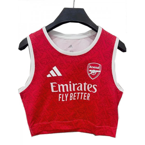 Arsenal débardeur de yoga pour femme maillot de football domicile uniforme rouge féminin vêtement de sport pour femme haut court de football pour fille 2025-2026