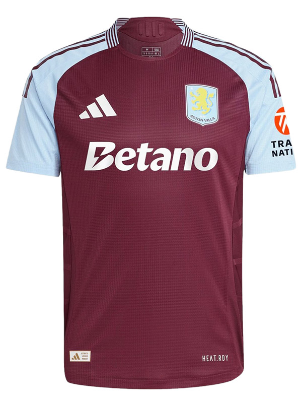 Aston villa maillot de football à domicile uniforme de football kit de football pour hommes premier haut chemise de sport 2024-2025