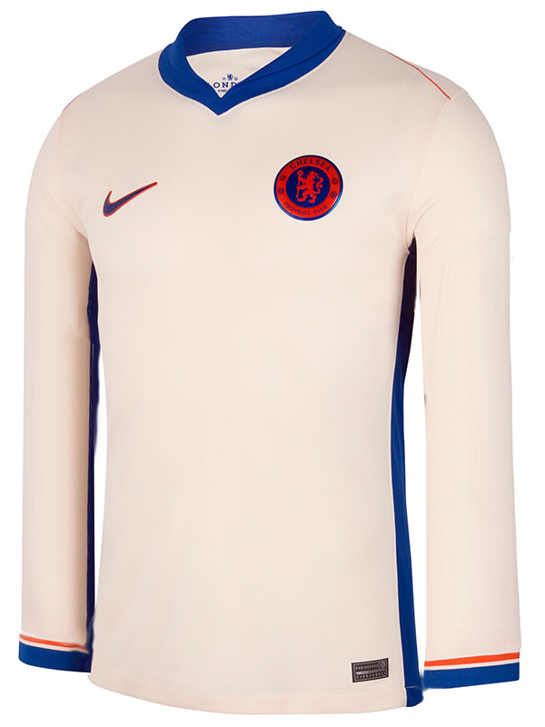 Chelsea maillot à manches longues extérieur uniforme de football adulte hommes deuxième tenue de sport kit de football haut chemise 2024-2025