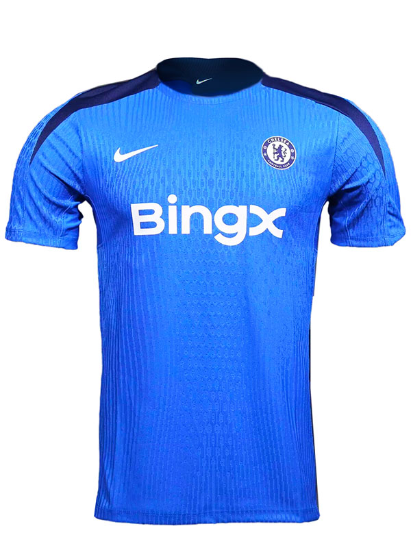 Chelsea maillot de football d'avant-match pour adulte uniforme de football pour homme kit d'entraînement bleu hauts vêtements de sport 2024-2025