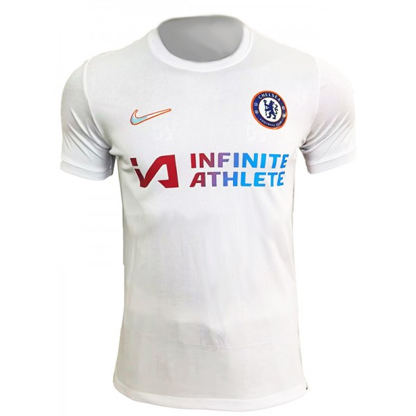 Chelsea maillot d'entraînement d'avant-match uniforme de football blanc kit de football pour hommes hauts chemise de sport 2024-2025