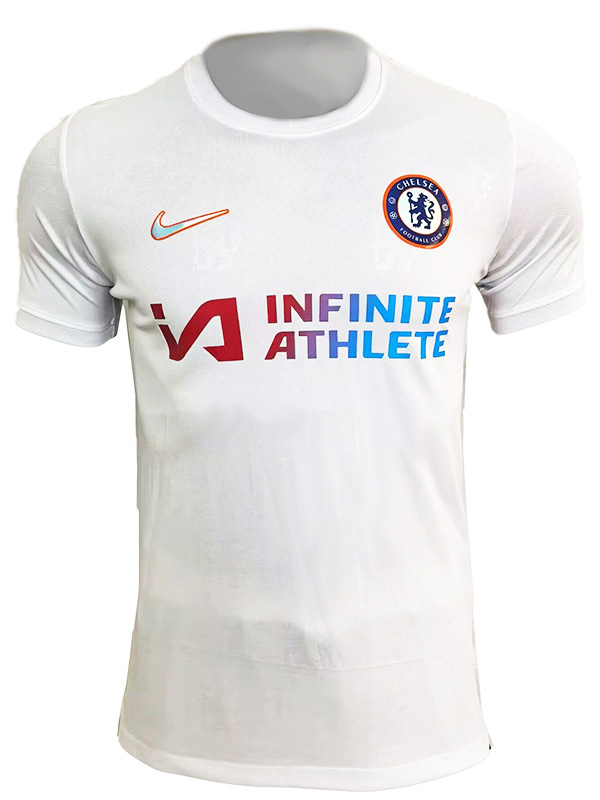 Chelsea maillot d'entraînement d'avant-match uniforme de football blanc kit de football pour hommes hauts chemise de sport 2024-2025