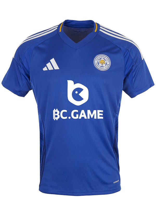 Leicester city maillot domicile uniforme de football adulte premier kit de football pour hommes haut de sport chemise 2024-2025