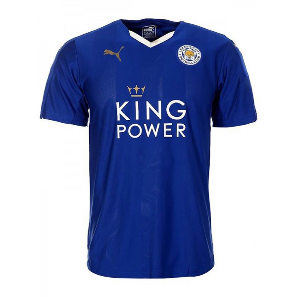 Leicester city maillot rétro domicile premier uniforme de football kit de football pour hommes haut chemise 2015-2016