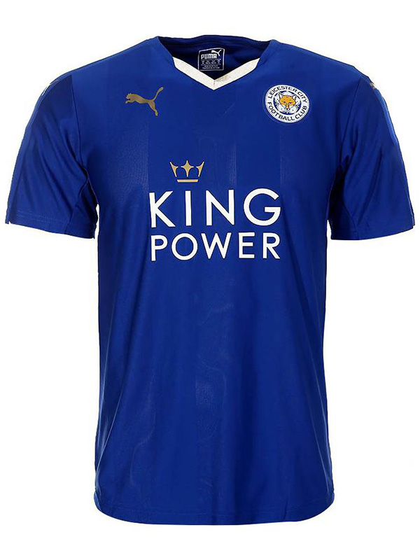 Leicester city maillot rétro domicile premier uniforme de football kit de football pour hommes haut chemise 2015-2016