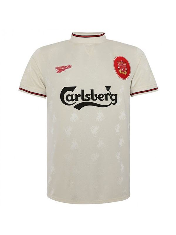 Liverpool away retro soccer jersey maillot match men's 2ed sportwear football shirt blue 1996-1997
