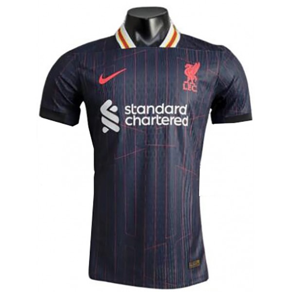 Liverpool maillot de football édition joueur noir uniforme de football vêtements de sport pour hommes kit de football haut chemise 2024-2025