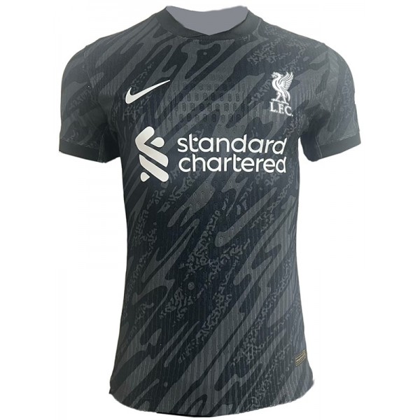 Liverpool maillot de gardien de but uniforme de football noir kit de football maillot haut de sport homme 2024-2025