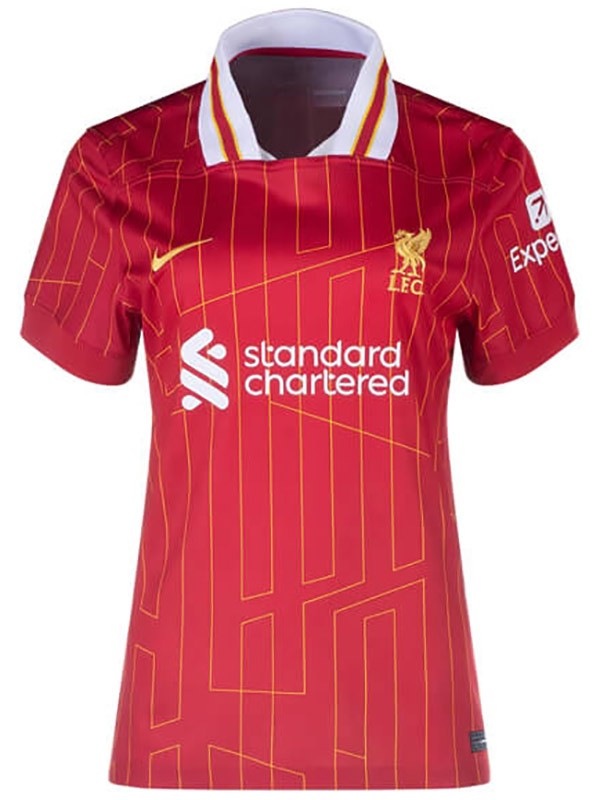 Liverpool maillot de football féminin à domicile kit de football pour femmes premier vêtement de sport uniforme de football hauts chemise de sport 2024-2025