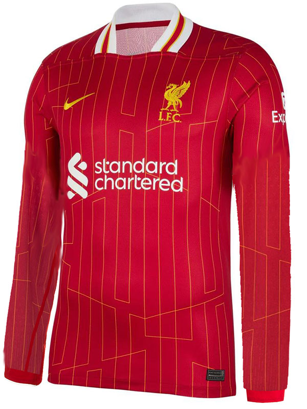 Liverpool maillot de football à manches longues pour hommes uniforme de football premier maillot de sport 2024-2025