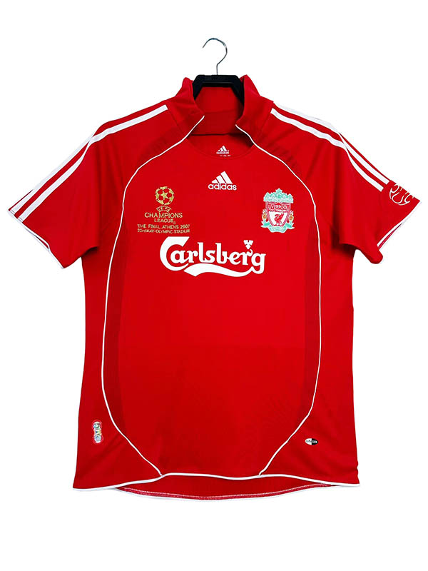 Liverpool maillot rétro domicile adulte UEFA CL FINA uniforme de football vintage pour hommes premier kit de football hauts chemise de sport 2006-2008