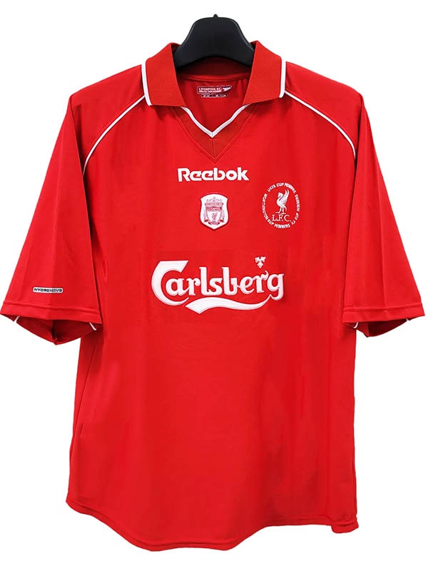 Liverpool maillot rétro pour adulte uniforme de football vintage premier kit de vêtements de sport pour hommes haut de football 2000-2001