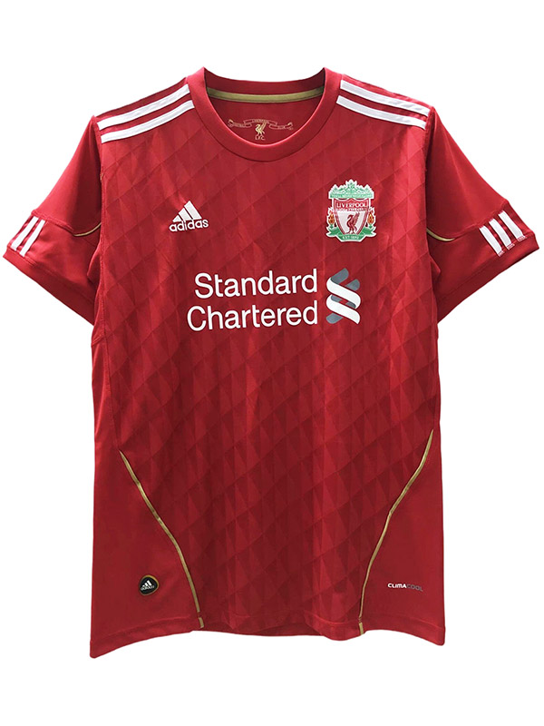 Liverpool domicile maillot rétro uniforme de football vintage premier kit de football pour hommes haut de sport chemise 2010-2011