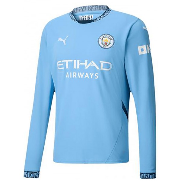 Manchester city maillot de football à manches longues pour hommes uniforme de football premier maillot de sport 2024-2025