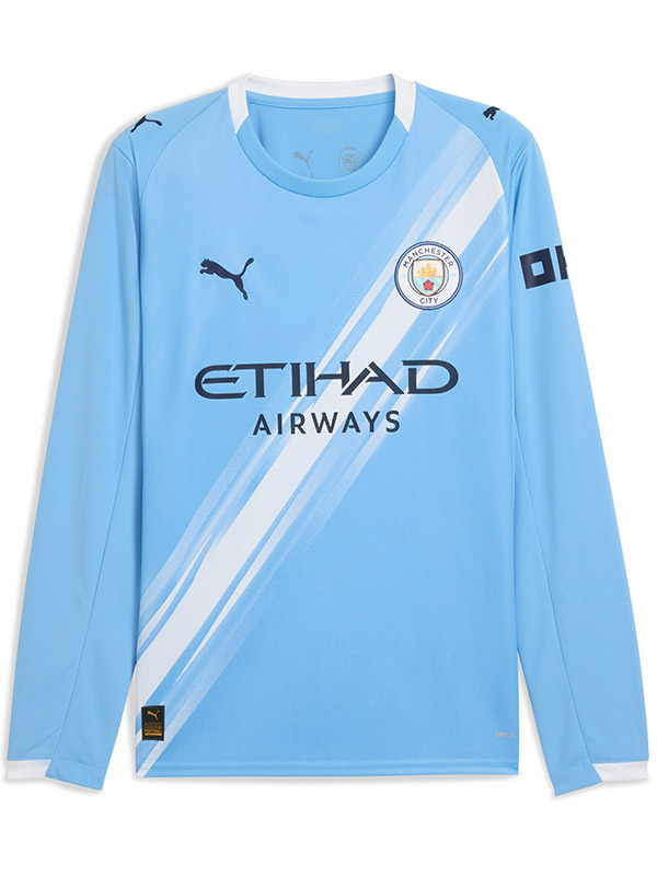 Manchester city maillot de football à manches longues pour hommes uniforme de football premier maillot de sport 2025-2026