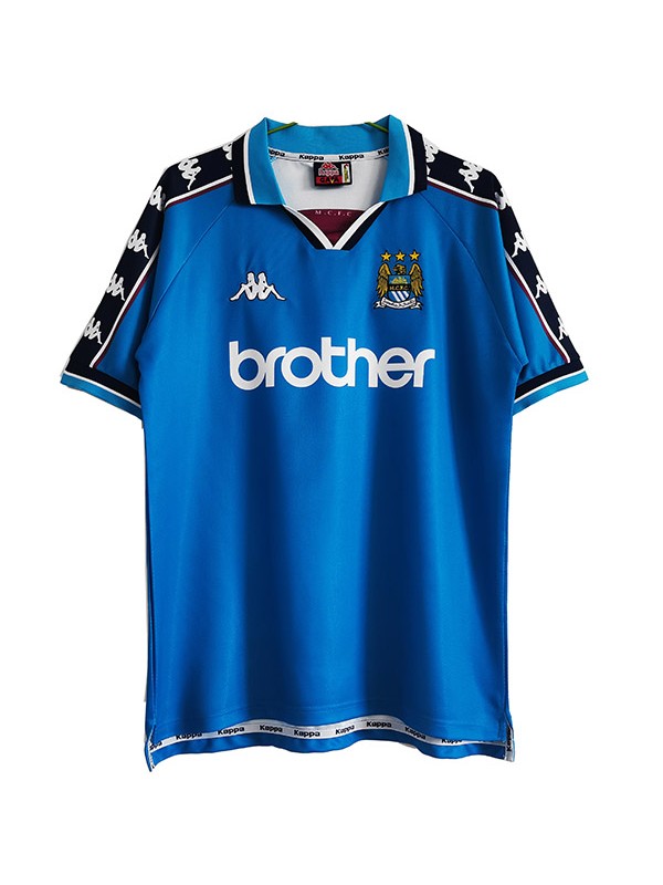 Manchester City domicile maillot rétro premier maillot de football sportswear pour hommes 1997-1999