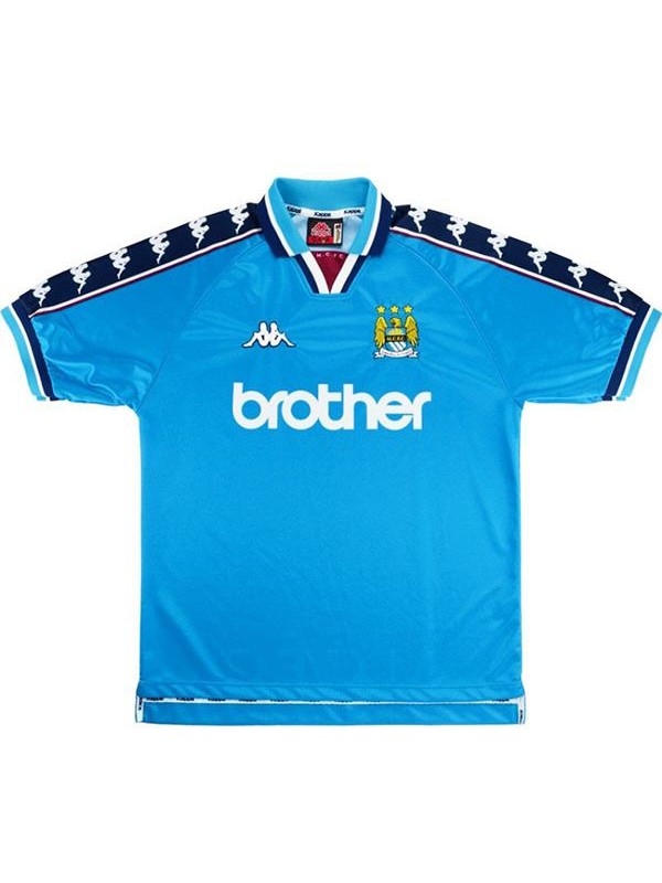 Manchester City Maillot rétro domicile match de football vintage premier maillot de football sportswear pour hommes 1998-1999