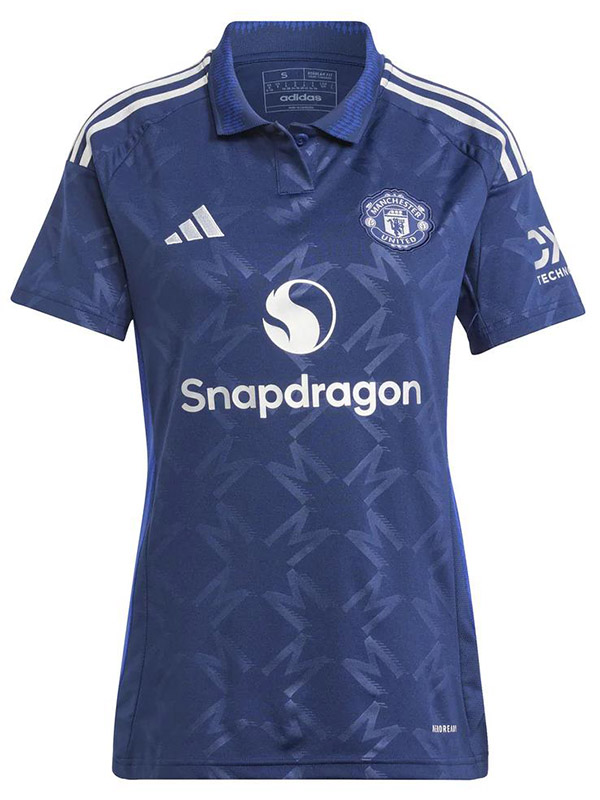 Manchester United away female jersey soccer kit women's second sportswear football uniform tops sport shirt 2024-2025